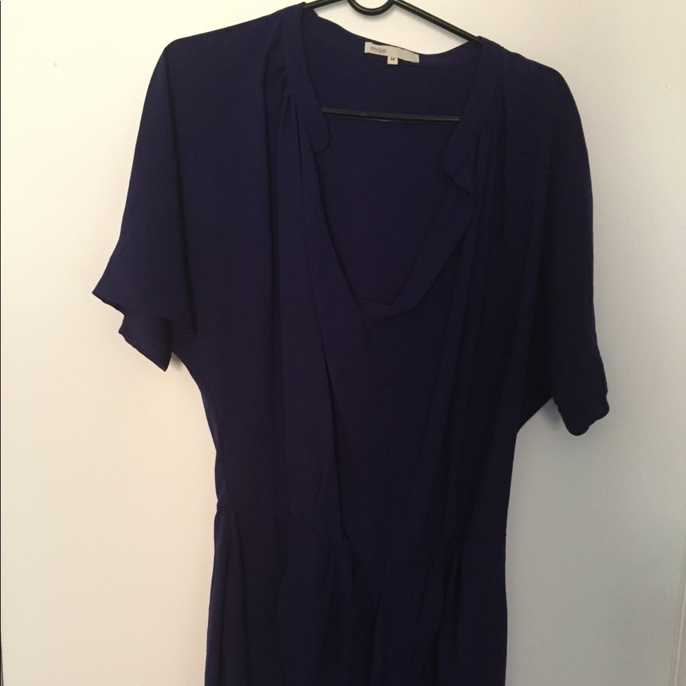 Maje silk purple blue dress